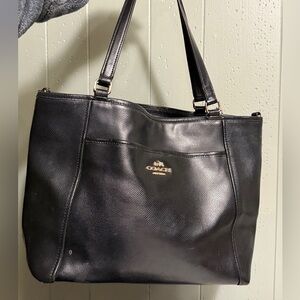 Coach Black Leather Tote